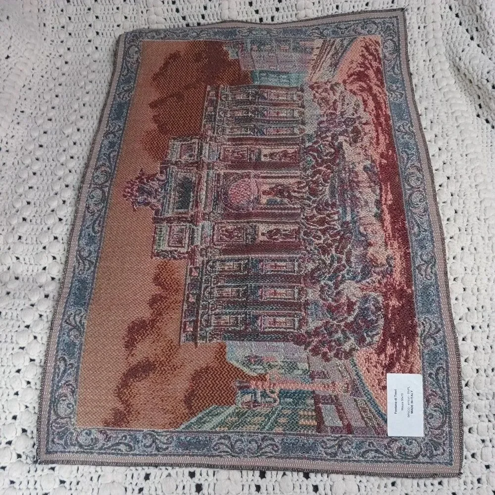 Fontana De Trevi Italian Tapestry Wall Art Hanging Made In Italy PAY‎ 19